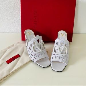 Valentino Vlogo Signature White Heels Sandals